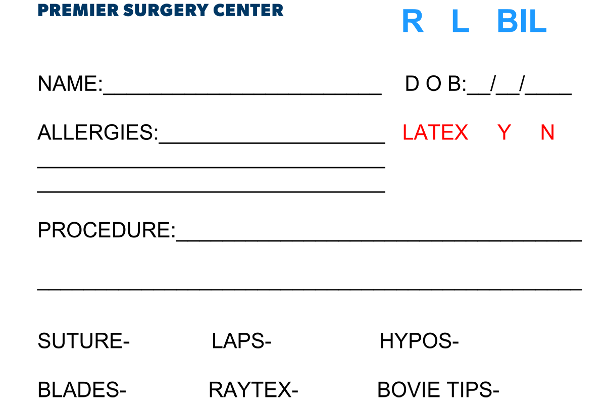 Pre-Surgical Procedure Checklist