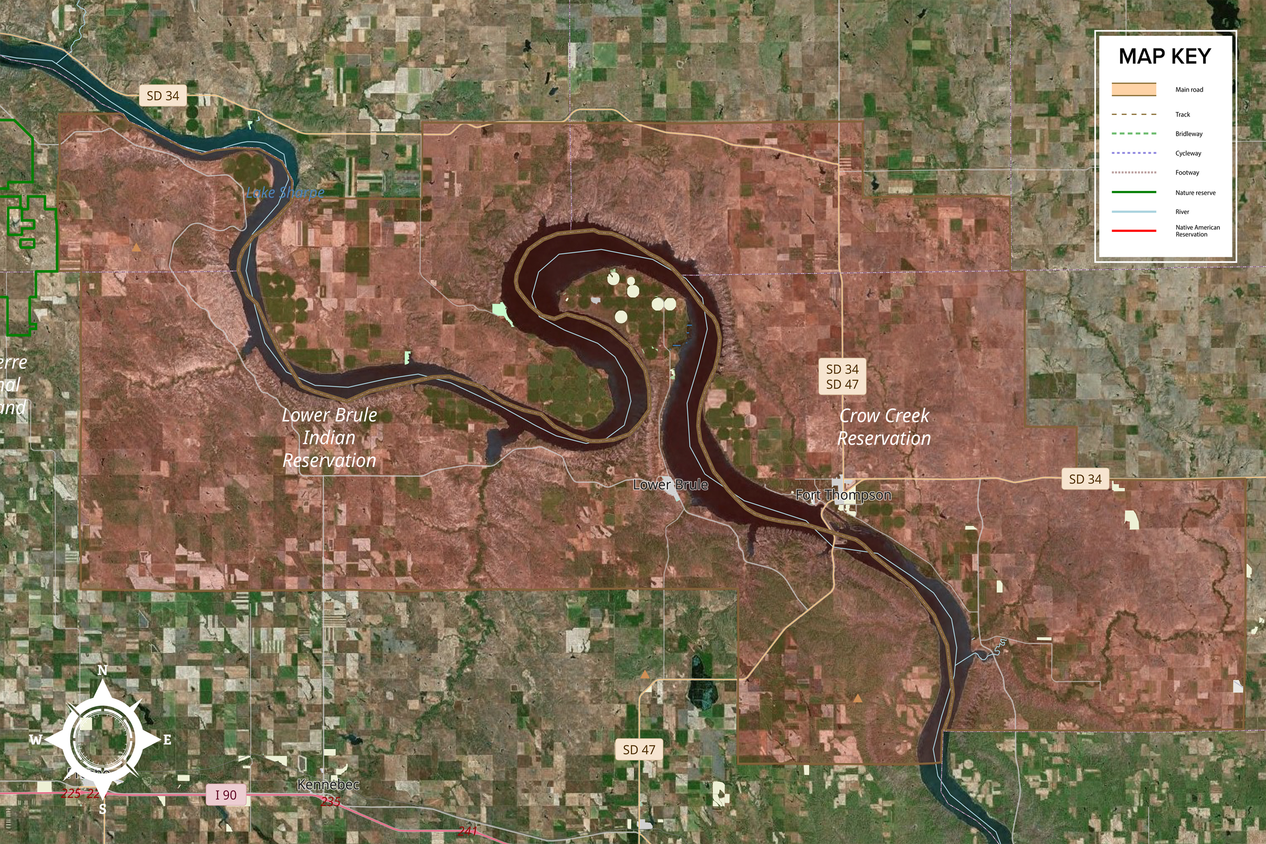Aerial Map of Crow Creek 