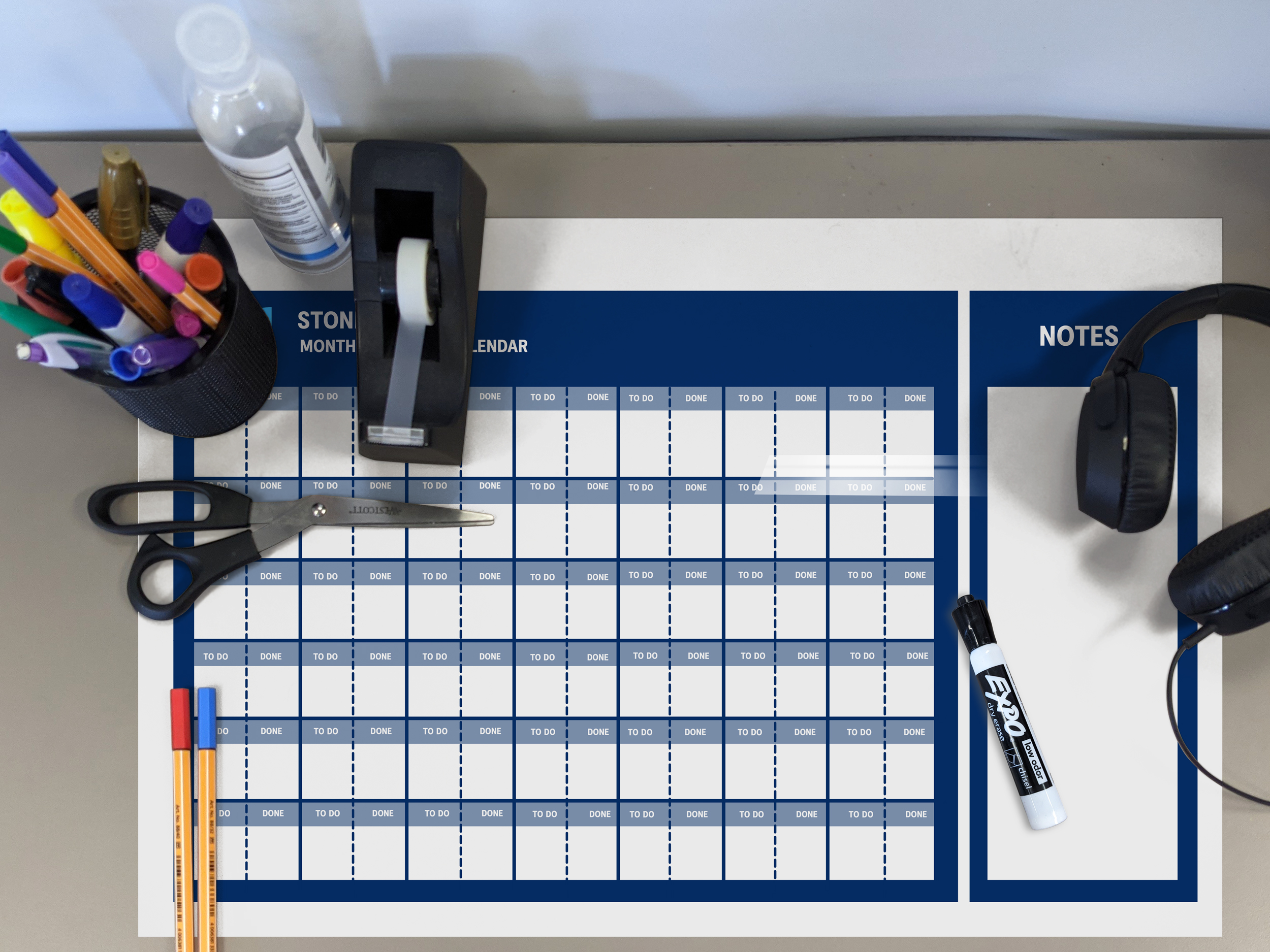 Dry Erase Desk Blotter Calendar