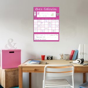 Children's homeschool calendar dry erase 